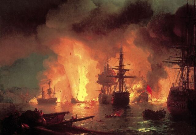 Во время русско-турецкой войны 1768-1774 годов произошло Чесменское сражение Во время русско-турецкой войны 1768-1774 годов произошло Чесменское сражение