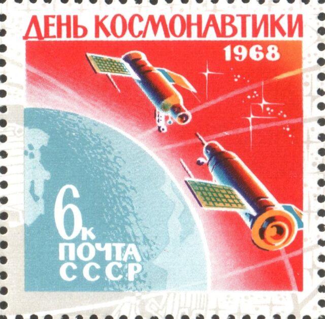 Впервые в космосе произведена автоматическая стыковка кораблей Впервые в космосе произведена автоматическая стыковка кораблей