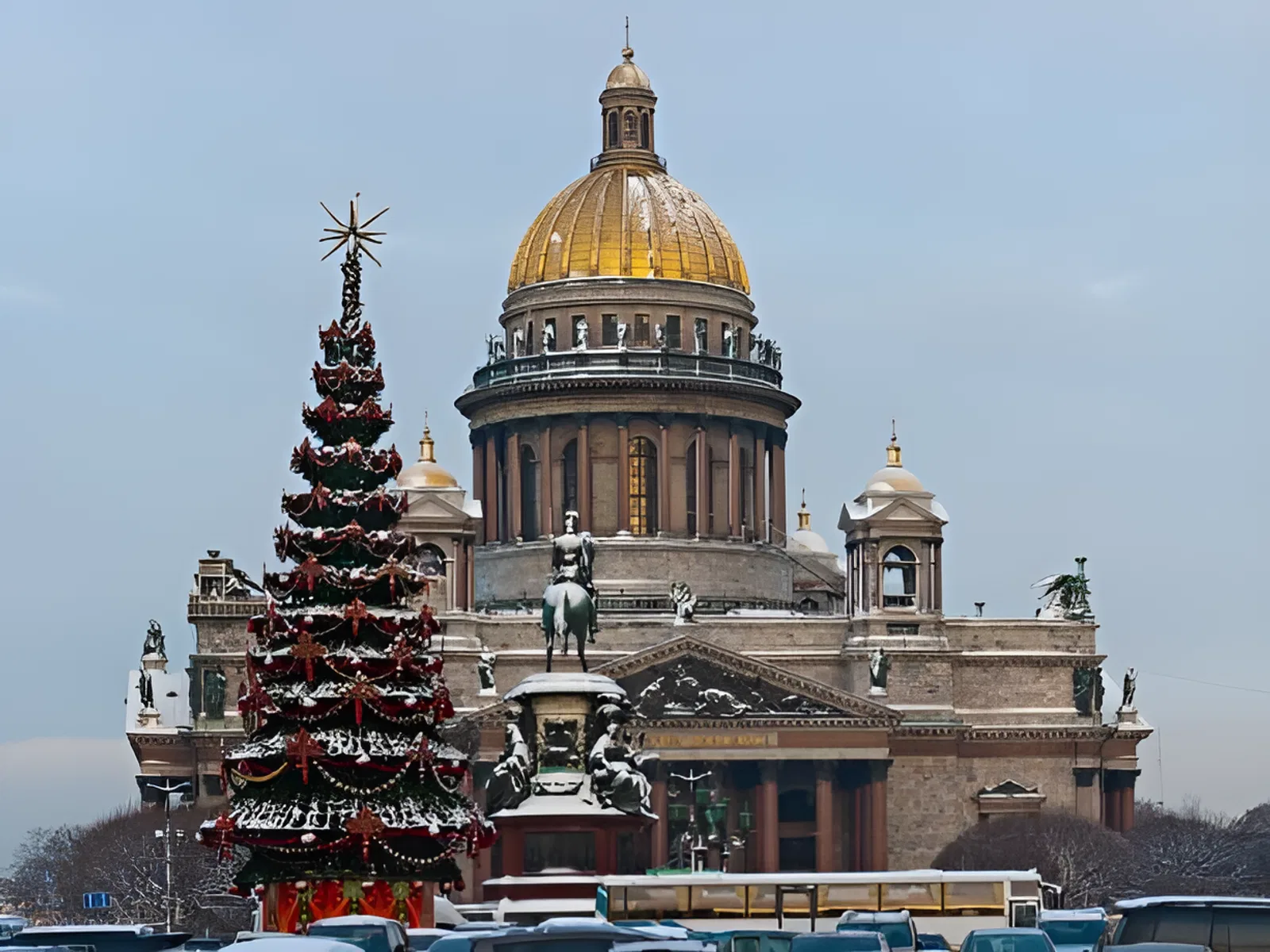 В Санкт-Петербурге впервые наряжена общественная рождественская елка