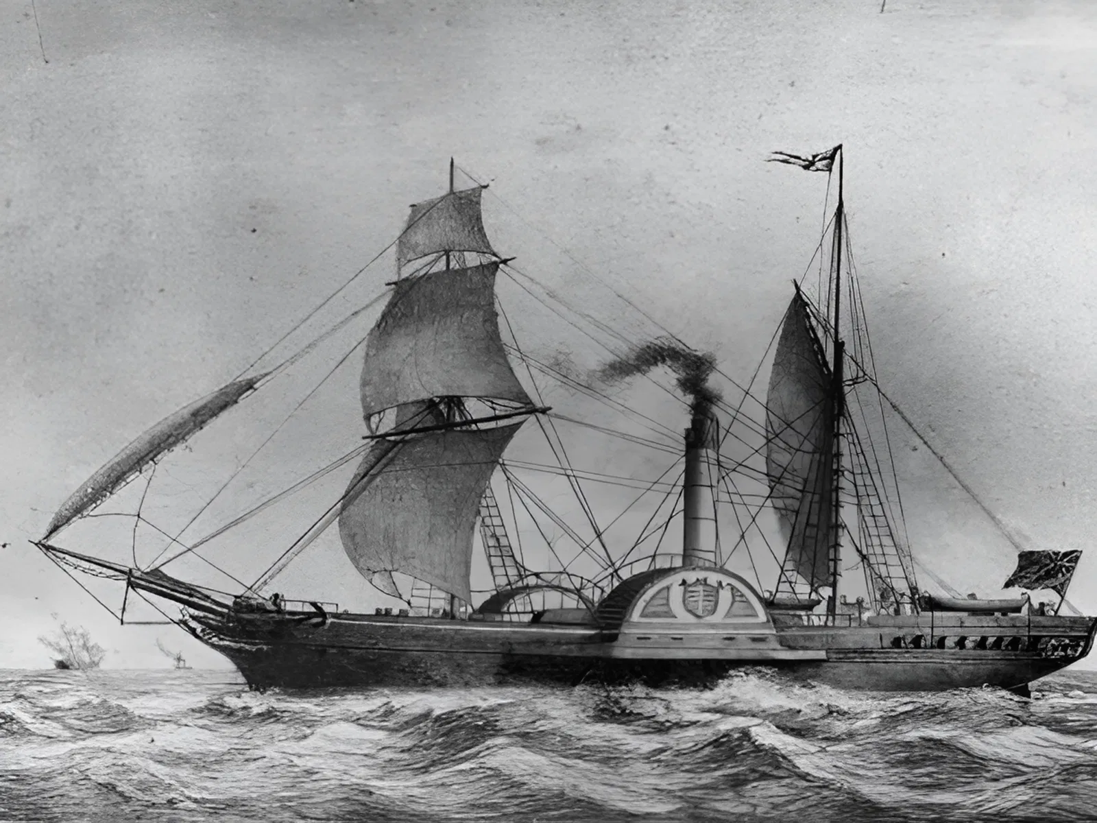 Первый пароход пересек Атлантический океан без остановки