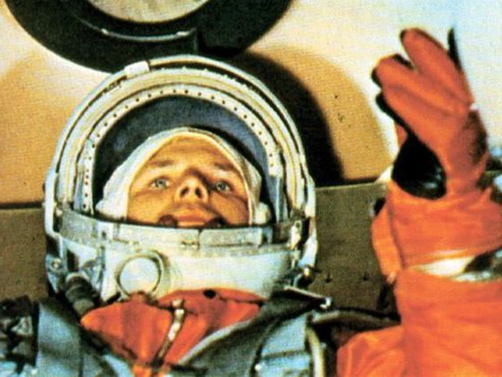 Гагарин перед стартом полёта 12 апреля 1961