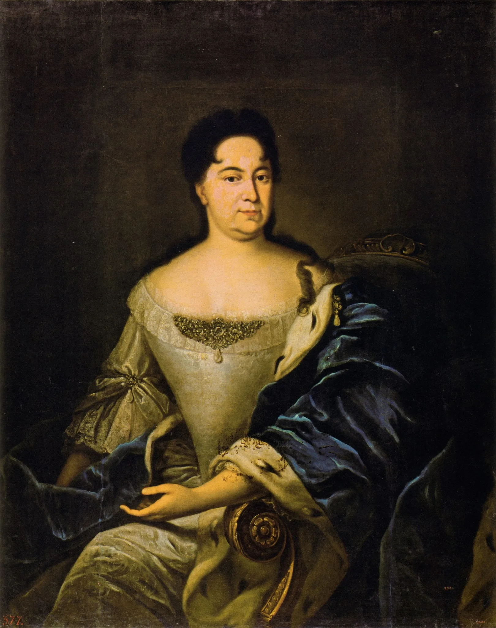 Предполагаемый портрет Дарьи Михайловны Арсеньевой (1682–1728), жены Александра Даниловича Меншикова 1727. Неизвестный художник