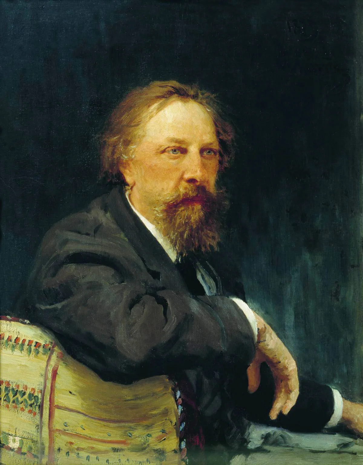 Портрет писателя Алексея Константиновича Толстого 1879. Илья Ефимович Репин