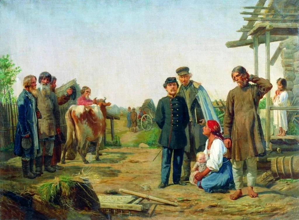 «Сбор недоимок »label QS:Lde,"Schulden eintreiben"label QS:Len,"Collecting Arrears"label QS:Lru,"Сбор недоимок" 1868. Корзухин, Алексей Иванович