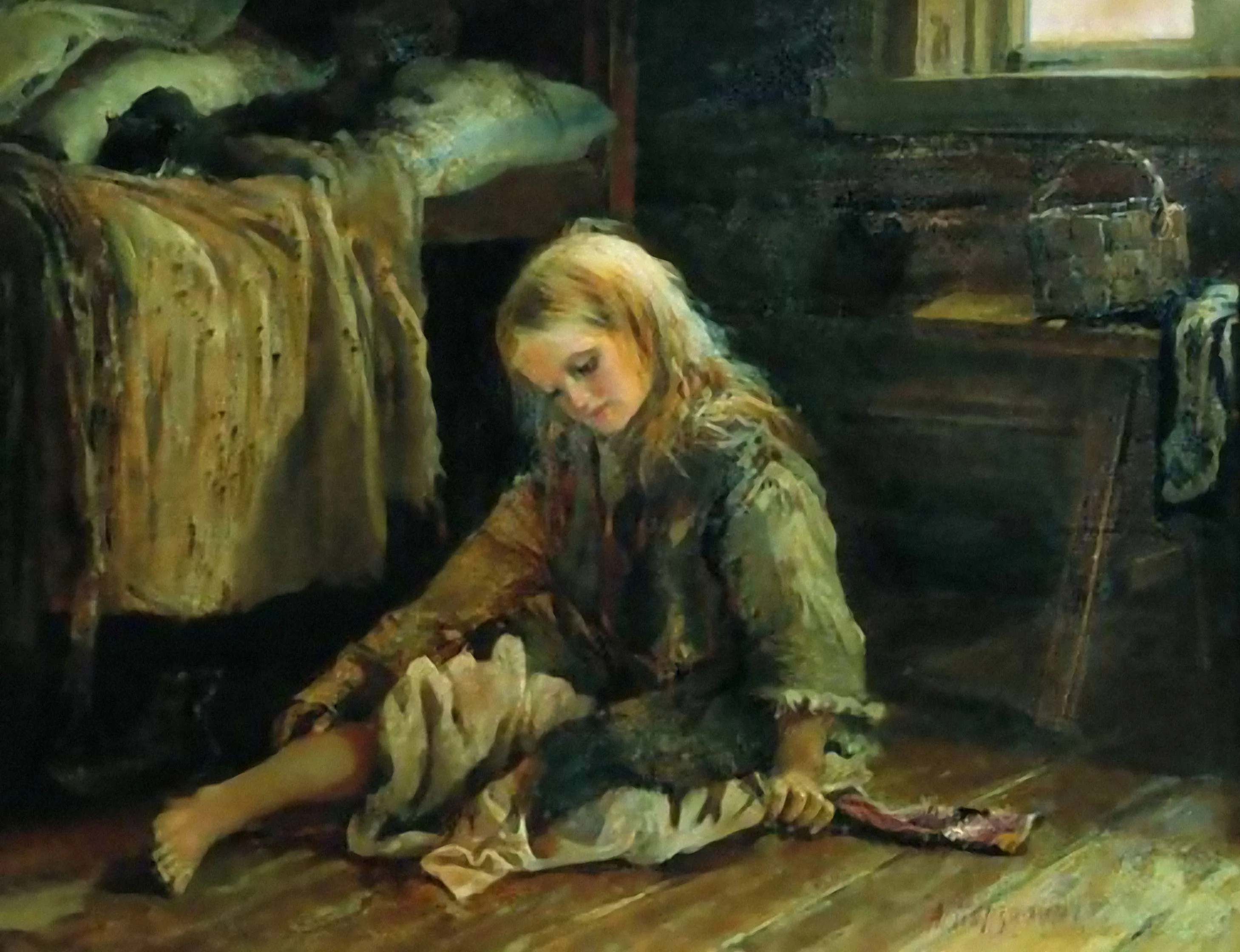 «Девочка»title QS:P1476,ru:"Девочка"label QS:Lru,"Девочка"label QS:Len,"Girl" 1877. Корзухин, Алексей Иванович