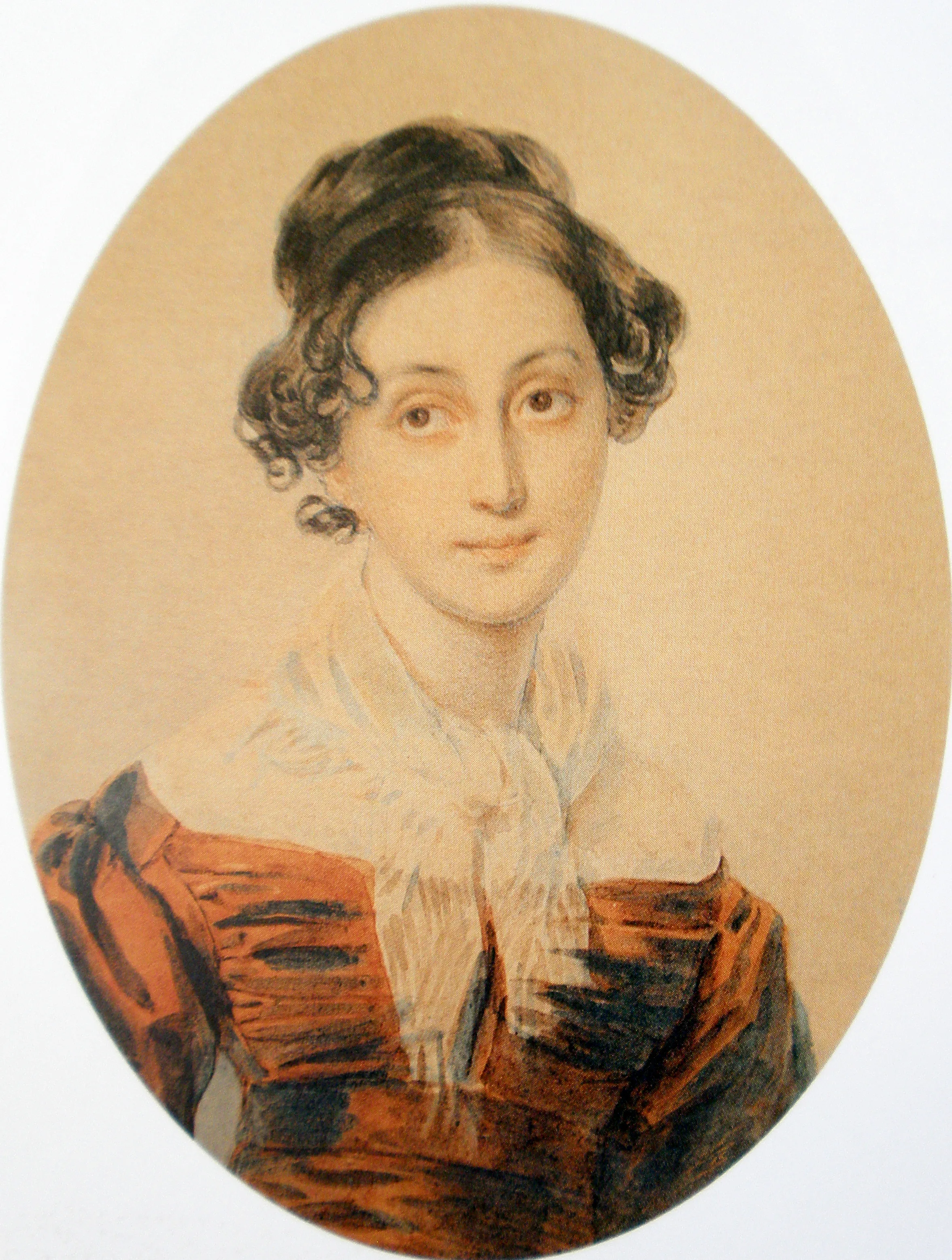 Анна Алексеевна Андро, графиня де Ланженрон, урожденная Оленина (11.08.1808 — 18.12.1888) 1825. Пётр Фёдорович Соколов
