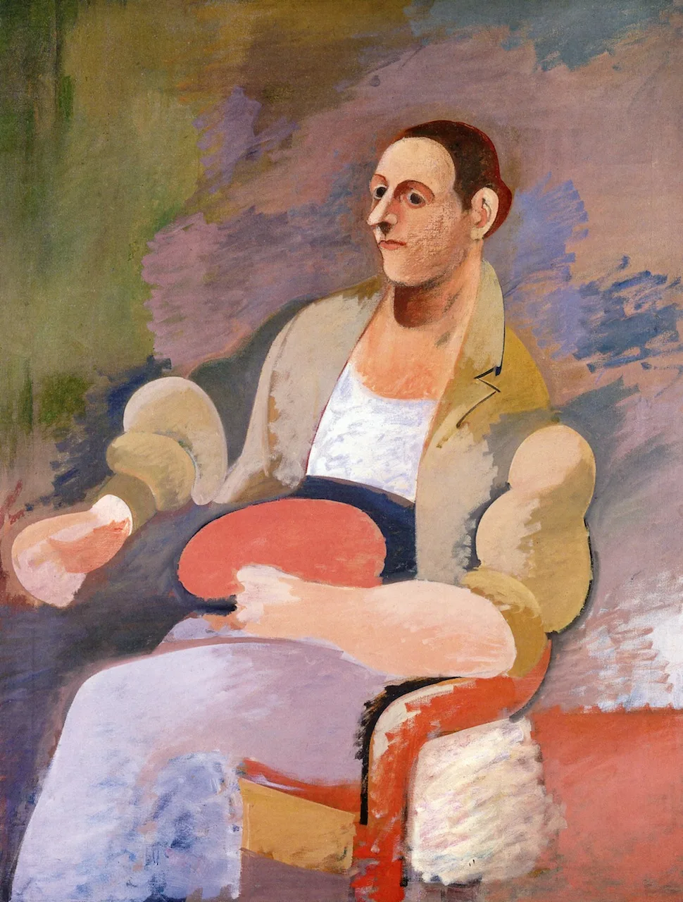Портрет мастера Билла Работа Аршила Горки (1937), отражающая эволюцию его стиля: от влияния импрессионистов и постимпрессионистов к поискам собственной художественной манеры