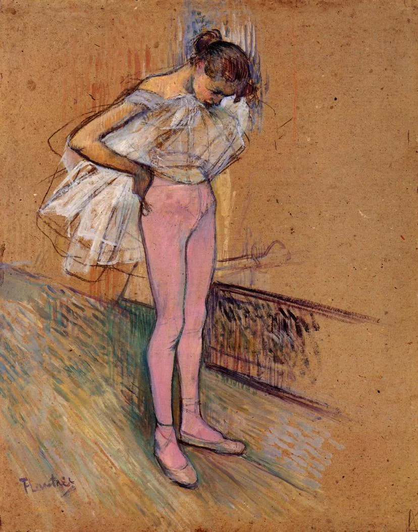 «Танцовщица, поправляющая трико», 1890 Анри де Тулуз-Лотрек, 1890