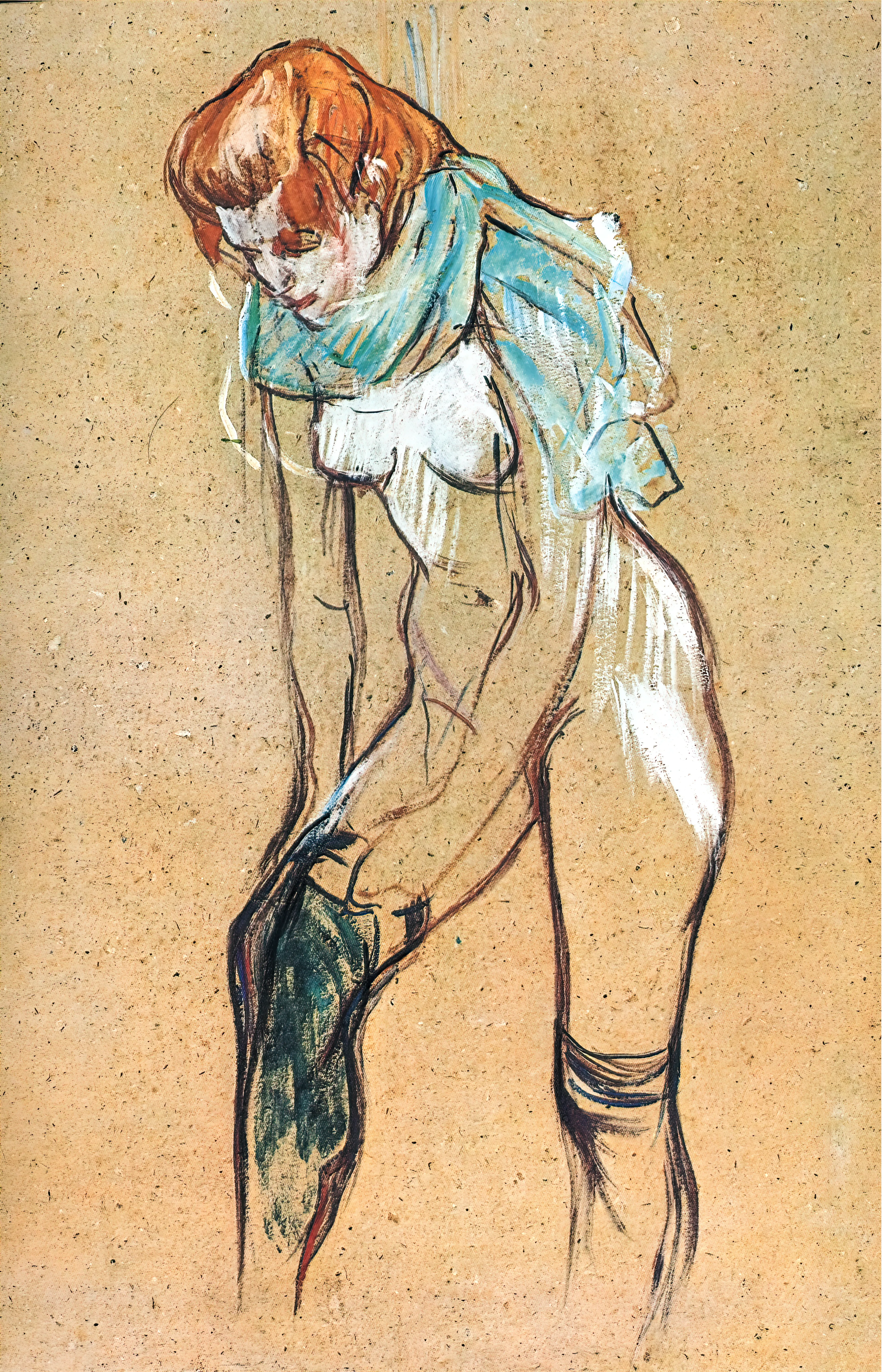 «Женщина, натягивающая чулок» (Femme qui tire son bas), 1894 Фотография: Дидье Дескуан, 2021